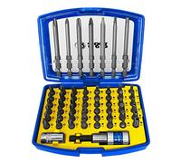 S&R Coffret Embouts de Vissage. Set de 57 Embouts pour Visseuse dans une boîte en plastique.
