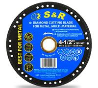 S&R Disque 115 Meule à Tronçonner Fer Métal Acier Aluminium. Disque Diamant Coupe Tout pour Meuleuse d'Angle 115mm