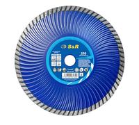 S&R Disque Diamant 230 Béton Armé. Disque 230 à tronçonner Béton, Granit, | Pierre naturelle - Brique - Lame coupe 230mm - Alésage 22,2 mm - RPM max 12200 - Coupe à sec