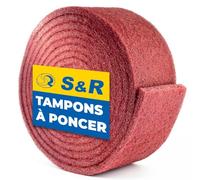 S&R Éponge de Ponçage Rouleau Papier Abrasif Tampon de poncage 5 m x 100 mm Grain P240 | Non tissé Papier à poncer Bois, Métal, Acier Inoxydable, Peinture, Patin de Polissage.