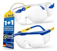 S&R Lunettes et Surlunette de Protection Sécurité Travail (2 PAIRES)