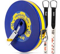 S&R Mètre Ruban d'Arpenteur Décametre en fibre de Verre 20 M / 13 mm. Rondelle métrique Flexométre Professionnel. Tape Mesure 20M