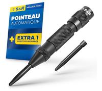 S&R Pointeau Poinçon Central Automatique à Frapper Acier/Métal/Bois 50-100 Nm. Avec Pointe de rechange