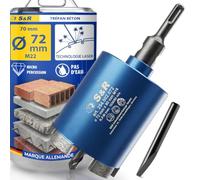 S&R Scie Cloche Diamant Béton 72mm, Trépan Béton 72 Sds-Plus M22