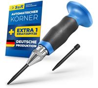 S&R - Système d'ancrage automatique pour chevilles / FABRIQUÉ EN ALLEMAGNE / 60-130 N avec 1 embout de rechange supplémentaire et poignée ergonomique - Système d'ancrage automatique pour chevilles, pr