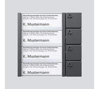 S Siedle & Soehne Module de touches BTM 650-04 DG gris foncé-mica quadruple (200038797-00)