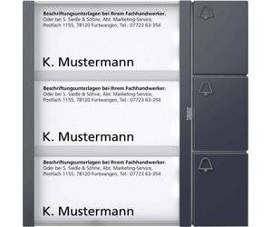 S. SIEDLE & SÖHNE Siedle TM 612 3 AG Boutons TM 612-3 AG Module gris anthracite