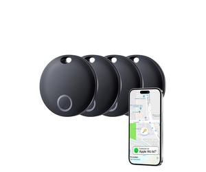 S&T Design AirTag alternatif pour valises Chiens Clés Tracker compatible avec Apple Où Est iOS GPS Tracker Etanche MFi Noir