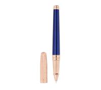 S.T. Dupont Line D Eternity Dragon Scale Guilloche Blue & Rose Gold Rollerball Pen, 422030L