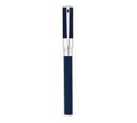 S.T. Dupont - Stylo de Ligne D-Initial - l'art de L'Ecriture - Artisanat Français - Finition Palladium et Laque Bleue Chrome