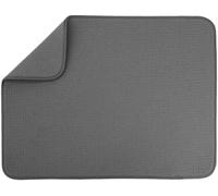 S&T INC. Tapis de séchage à vaisselle, polyester, anthracite, 45,7 x 61 cm