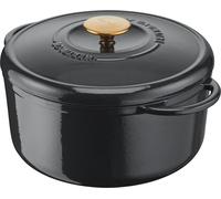 S Tefal Gagnaire Heritage Cocotte en Fonte, Ronde, 25 Cm, 5 L, Avec Couvercle à Condensation, Revêtement émaillé robuste, Excellente Conservation de la Chaleur, Braisage Et Cuisson Lente, Gris E257040