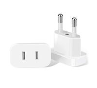 S-TROUBLE 4MM Prise américaine vers Prise UE Prise Chargeur de Voyage Adaptateur de Prise de Courant USA vers Europe Prise de convertisseur de Charge de règlement européen