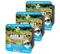 S VD VELDE WATERPLANTEN Vdvelde - Aqua Set Panier de Plantation pour Bassin - Lot de 3 - sans Plantes - avec Substrat, Terre de Bassin, Engrais & Gravier - Accessoires Bassin 19x19 cm