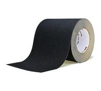 S&X Ruban adhésif antidérapant 15 cm x 18,3 m très résistant pour marches, escaliers, terrasses, bande antidérapante à haute traction pour extérieur, imperméable et durable, noir