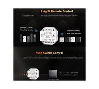 S1-B Tuya Zigbee RF AC Triac Variateur LED Contrôleur Interrupteur Poussoir Contrôle 110V 220V 230V Life APP pour Alexa Assistant