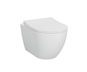 S60 cuvette WC suspendue sans bride avec abattant SoftClose, fixations invisibles, blanc (7510-003-6319)