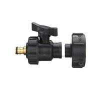 S60x6 3/4 « » IBC Vidangez Adaptateur Buse fil de sortie Robinet remplacement eau Connecteur PP Vanne à boisseau sphérique tout montage jardin Composant de tuyauterie