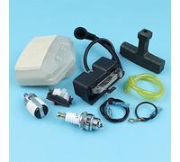 SAANICH Bobine d'allumage Air filtre à carburant Kill Switch Kit de bougies d'allumage adapté for Husqvarna 362 365 371 372 tronçonneuse poignée poignée ligne de carburant