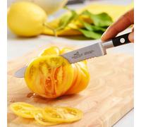 Sabatier - Couteau Universel IDEAL 100% Forgé - Fabriqué en France - 12 cm - Lame et Rivets en Inox - Conçu pour Trancher facilement les Aliments à Peau Dure comme les Tomates, Agrumes