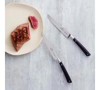 Sabatier - Set de 2 Couteaux à Steak EDONIST JAIS 100% Forgé - 13 cm | Fabriqué en France, Lame et Clous en Inox -Idéal pour Découper vos Steaks avec Précision