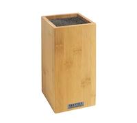 Sabatier Trompette Bloc vide avec tiges spaghettis noires, 26x15.5cm, Bois | Bloc à Couteaux de Cuisine Vide, Carré, 26x15.5cm, Tiges Spaghettis Amovibles, Tout type de Couteau Cuisine Professionnel