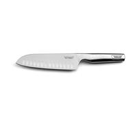SABATIER TROMPETTE - Couteau Santoku - Asean - Acier 5Cr15MoV finition satinée manche tout inox - 30 cm (Lame 17 cm) - Inox