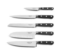 SABATIER TROMPETTE - Ensemble 5 couteaux de cuisine - Origin - Acier 5Cr15MoV - Finition Satinée - Noir