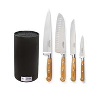 SABATIER TROMPETTE Essentiel - Bloc Noir avec 4 couteaux de cuisine