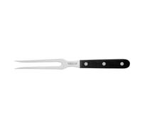 SABATIER Trompette - Fourchette à découper - Universal - Acier MOV Finition satinée Manche ABS et Rivets Acier - 32.5 cm - Noir
