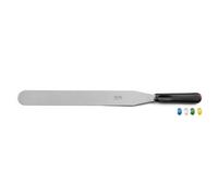SABATIER TROMPETTE - Spatule droite - Pro Flex - Acier X30Cr13 finition satinée manche polypropylène et mitre en acier et système HACCP - 47 cm (Spatule 35 cm) - Noir