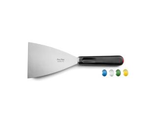 SABATIER TROMPETTE - Spatule triangle - Pro Flex - Acier X30Cr13 finition satinée manche polypropylène et mitre en acier et système HACCP - 26 cm (Spatule 13 cm) - Noir