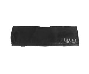 Sabatier Trompette - Valise hôtelière pour 8 Couteaux de Cuisine - Valise hôtelière - Acier MOV Finition satinée Manche ABS et Rivets Acier - 43.5 x 49.3 cm - Noir