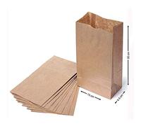 Sabco - Lot de 20 Fond Sac en papier Kraft Brun Heavy Duty - surprises Lunch Deli Cadeau 7 tailles, marron, 6x2.5x12" 3.5lb