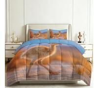 Sable Bébé Autruche Couette sans Housse 220 x 240 cm, Photographie Animale Couettes Imprimée 4 Saisons Couettes Matelassée pour Adolescents, Lavable en Machine, Edredon Legere et Chaude