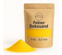 Sable décoratif jaune 5 kg - Pierres décoratives fines pour vases, verres, décoration de table et fleuriste