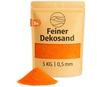 Sable décoratif orange 10 kg - Pierres décoratives fines pour vases, verres, décoration de table et fleuriste