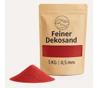 Sable décoratif rouge 5 kg - Pierres décoratives fines pour vases, verres, décoration de table et fleuriste