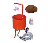 Sableuse Aérogommeuse mobile sur Roulettes 31,50L 50lb 23kg + Sac 20 kg d'Abrasif Garnet Mesh 120