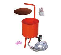Sableuse Aérogommeuse mobile sur Roulettes 31,50L 50lb 23kg + Sac 20 kg d'Abrasif Garnet Mesh 80