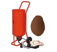 Sableuse Aérogommeuse mobile sur Roulettes 56,70L 90lb 41kg + Sac 20kgs d'Abrasif Garnet Mesh 120