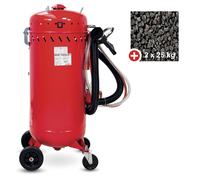 Sableuse mobile pro 106L aspirateur intégré + 50 kg d'abrasifs MW Tools CAT03010PACK1