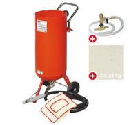 Sableuse mobile pro 75L + kit bicarbonate de soudage et 50kg d'abrasifs MW Tools CAT02010PACK2