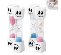 Sablier 3 Minutes Enfant 4 Pièces, Minuteur Brossage Dents & Jeux | 4 sabliers 3 minutes pour enfants, minuterie visuelle pour dents, devoirs, jeux et gestion du temps.
