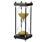 Sablier 30 minutes. Bois, verre, doré. 25 cm. Objet de décoration