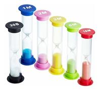 Sablier, 6 couleurs sablier sablier sablier minuteries 30sec 1min 2mins 3mins 5mins 10mins pour salle de classe jeu bureau à domicil