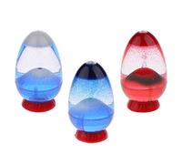 Sablier Coulant 3D, Coque en Acrylique, Décoration de Maison avec Sable en Verre sans Plomb, pour Cadeau d'anniversaire (Rouge)