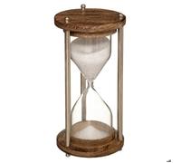 Atmosphera Sablier déco Manguier – métal et verre – H15 cm – Naturel