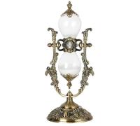 Sablier de 30 minutes, décoration vintage en métal gaufré, 30 cm de haut, verres rotatifs à 360° avec sable blanc, pour la maison, la salle de classe, le bureau, le salon