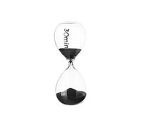 Sablier de cuisine 30 minutes - Sable noir - Hauteur 20 cm x Diamètre 8 cm